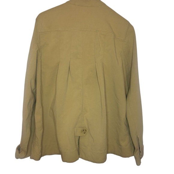 J.Jill chino jacket button down tan khaki size medium - Picture 3 of 8